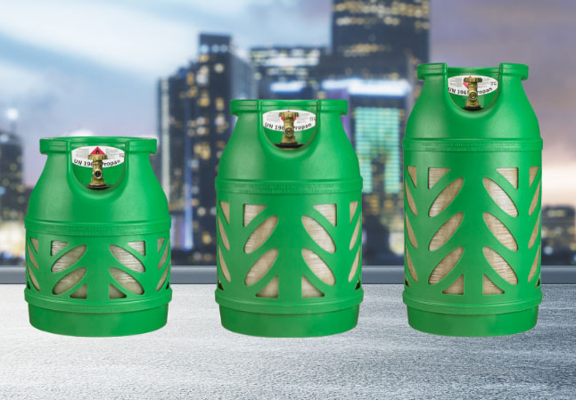 Propangasflasche aus innovativem Kunststoff, 50% leichter als Stahl und mit  sichtbarem Füllstand - Composite Gasflasche